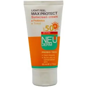 کرم ضد آفتاب نئودرم مناسب برای پوست چرب و مختلط SPF50 مدل Max Protect ظرفیت 50 میلی لیتر