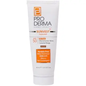کرم ضد آفتاب پرودرما مناسب برای پوست چرب و مستعد آکنه SPF 50 ظرفیت 40 میلی لیتر